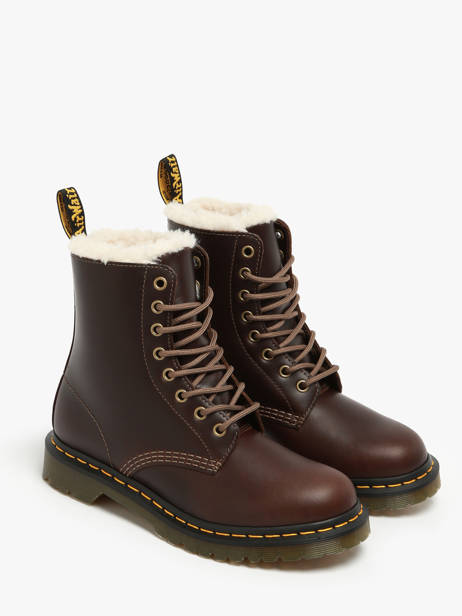 Enkellaarsjes 1460 Pascal Serena Uit Leder Dr martens Bruin women 32019777 ander zicht 2