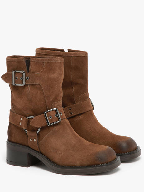 Laarzen Uit Leder We do Bruin women CO99895 ander zicht 2