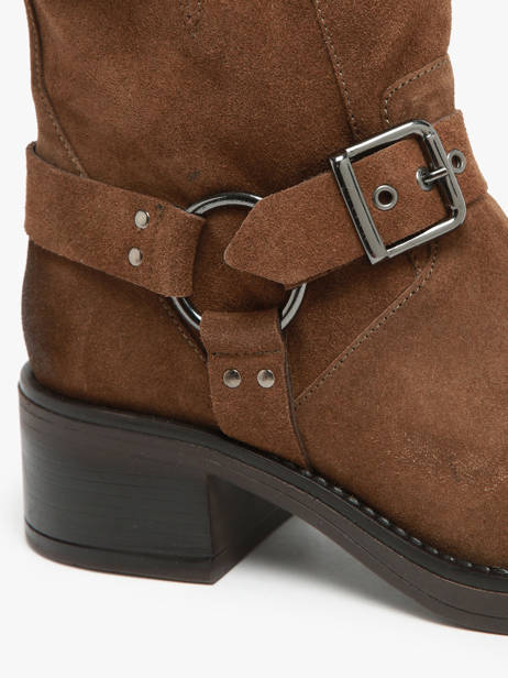 Laarzen Uit Leder We do Bruin women CO99895 ander zicht 3