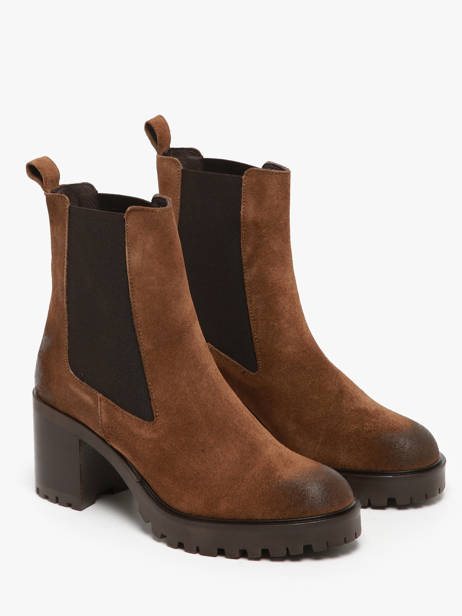 Enkellaarsjes Met Hak Uit Leder We do Bruin women CO99899 ander zicht 2