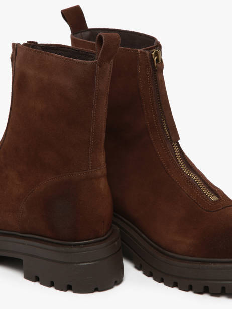 Enkellaarsjes Uit Leder We do Bruin women CO99762A ander zicht 3