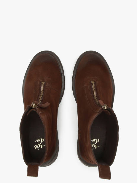 Enkellaarsjes Uit Leder We do Bruin women CO99762A ander zicht 4