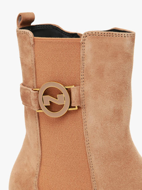 Enkellaarsjes Uit Leder Nathan baume Bruin women 242N1602 ander zicht 3