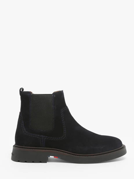 Chelsea Boots Uit Leder Tommy hilfiger Blauw men 5104DW5