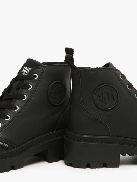 Enkellaarsjes Pallabase Uit Leder Palladium Zwart women 96905001 ander zicht 3