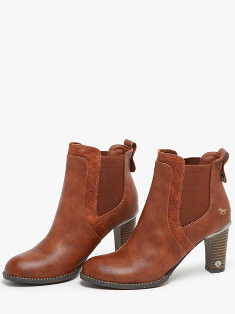 Enkellaarsjes Met Hak Mustang Bruin women 1470503 ander zicht 2