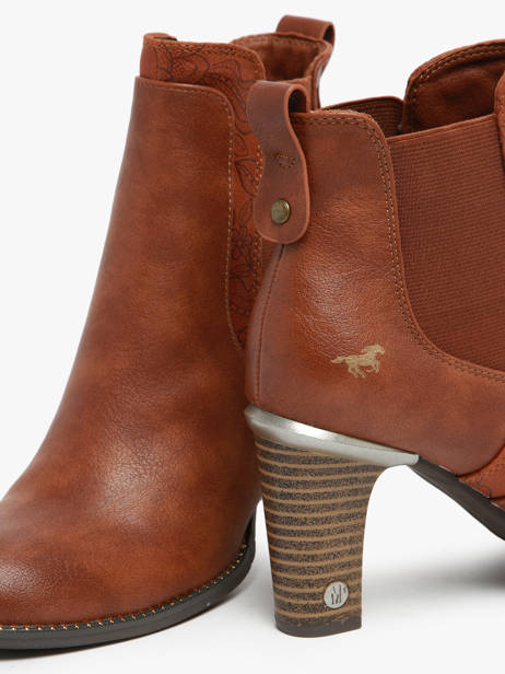 Enkellaarsjes Met Hak Mustang Bruin women 1470503 ander zicht 3