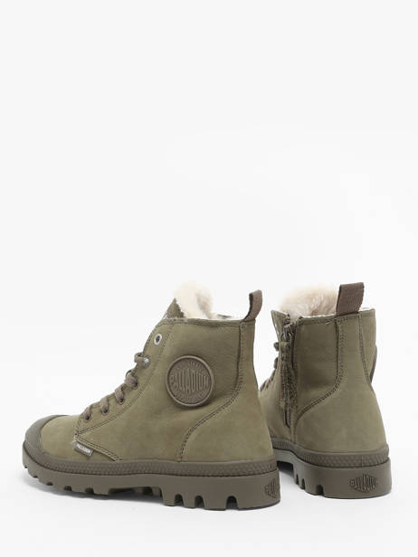 Enkellaarsjes Pampa Hi Zip Uit Leder Palladium Groen women 95982212 ander zicht 3
