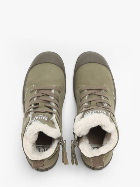 Enkellaarsjes Pampa Hi Zip Uit Leder Palladium Groen women 95982212 ander zicht 4