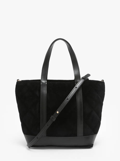 Cross Body Tas Cabas Fluweel Vanessa bruno Zwart cabas 42V40435 ander zicht 4