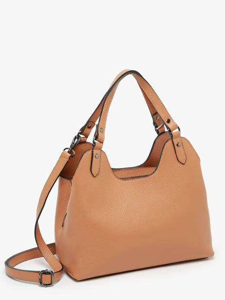 Handtas Caviar Leder Milano Bruin caviar CA24067 ander zicht 2