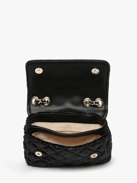 Cross Body Tas Giully Fluweel Guess Zwart giully QE874874 ander zicht 3