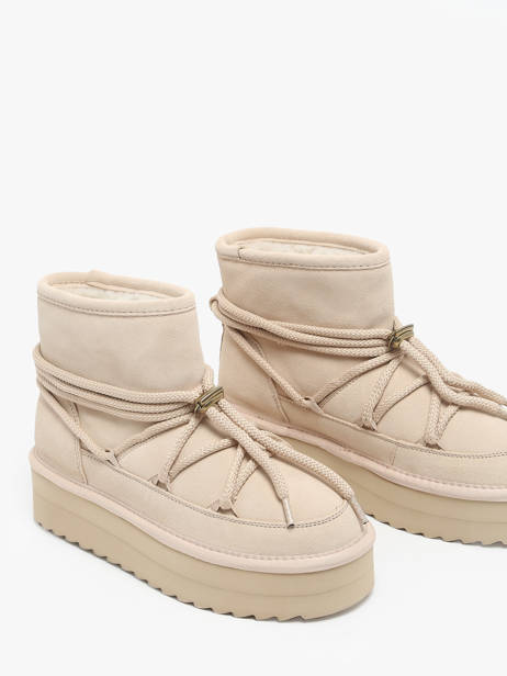 Enkellaarsjes Platform Mountain Colors of california Beige women CYWPLA12 ander zicht 2