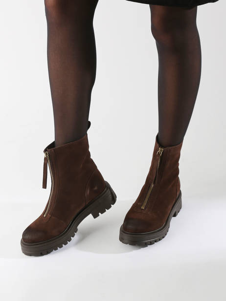 Enkellaarsjes Uit Leder We do Bruin women CO99762A ander zicht 1