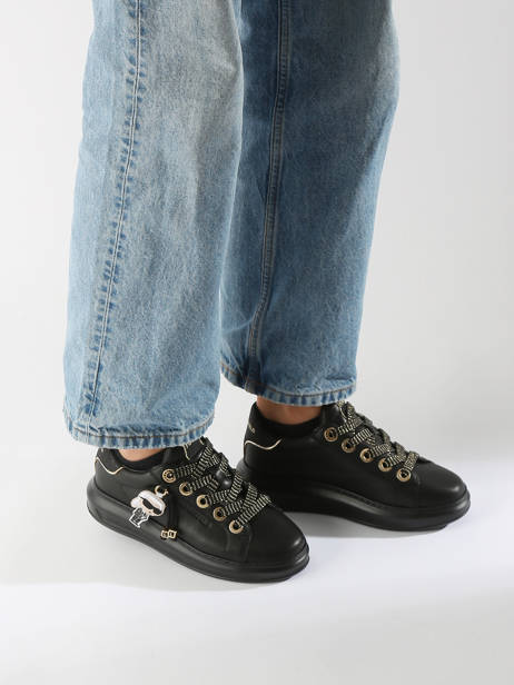 Sneakers Kapri Keychain Uit Leder Karl lagerfeld Zwart women KL62574F ander zicht 1