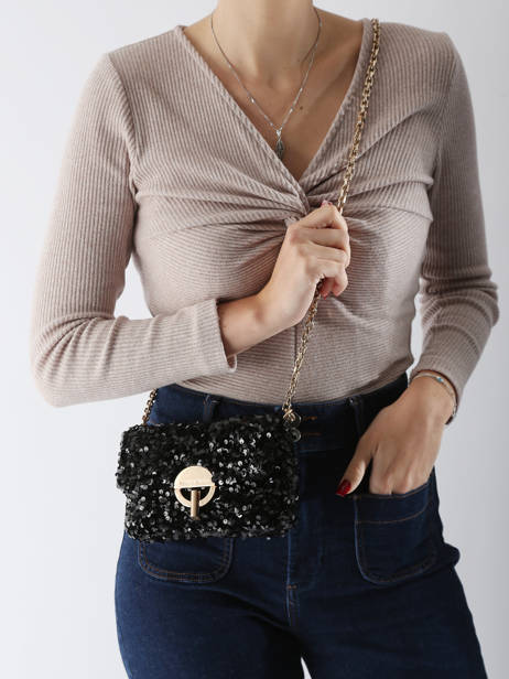 Cross Body Tas S Moon Met Pailletten Vanessa bruno Zwart moon 39V40326 ander zicht 1