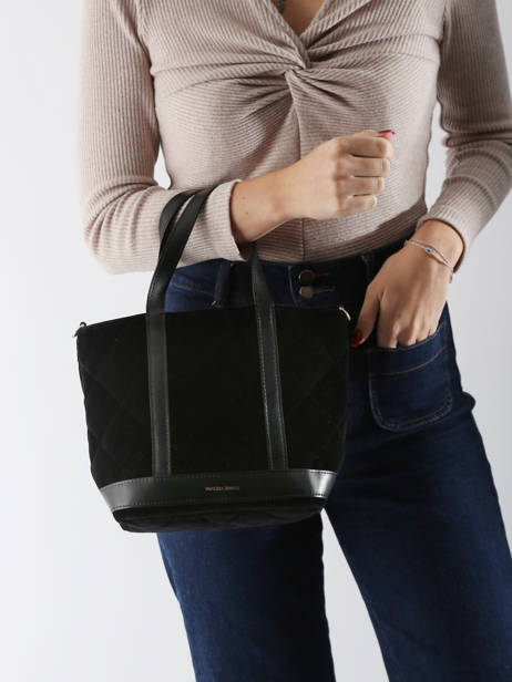 Cross Body Tas Cabas Fluweel Vanessa bruno Zwart cabas 42V40435 ander zicht 1