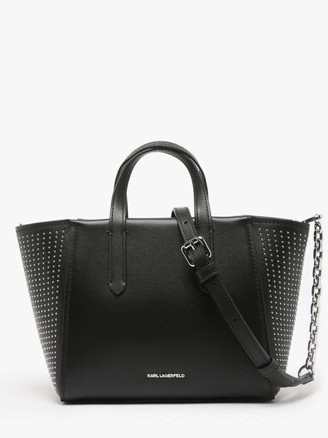 Handtas K Ikonic 2.0 Leder Karl lagerfeld Zwart k ikonic 2.0 246W3030 ander zicht 4