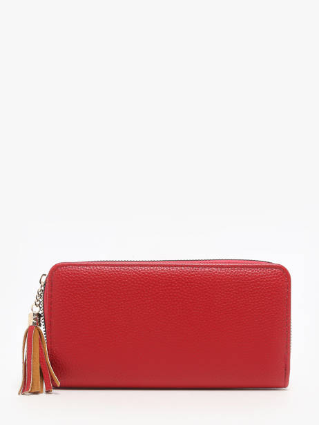 Portefeuille Met Kaarthouder Miniprix Rood grained 78SM2630