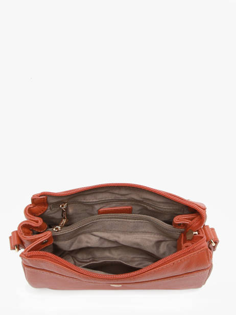 Cross Body Tas Luna Leder Hexagona Oranje luna 6820086 ander zicht 3