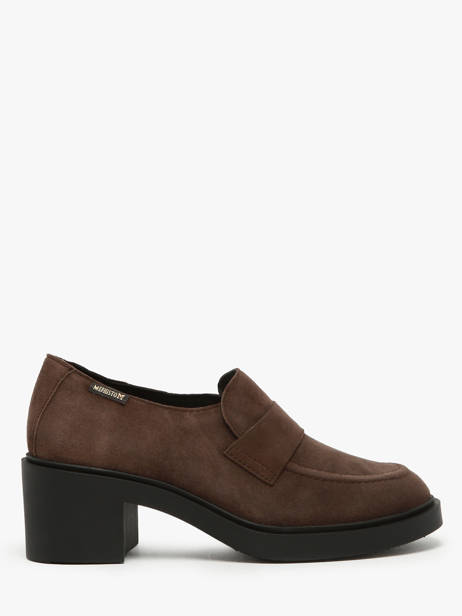 Mocassins Met Hak Pamelia Uit Leder Mephisto Bruin women P5146006