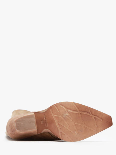 Laarzen Met Hak Stivali Tubo Uit Leder Metisse Beige women XD961 ander zicht 5