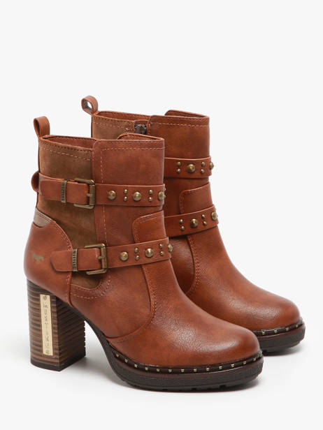 Enkellaarsjes Met Hak Mustang Bruin women 1336512 ander zicht 2