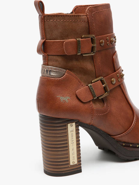 Enkellaarsjes Met Hak Mustang Bruin women 1336512 ander zicht 3