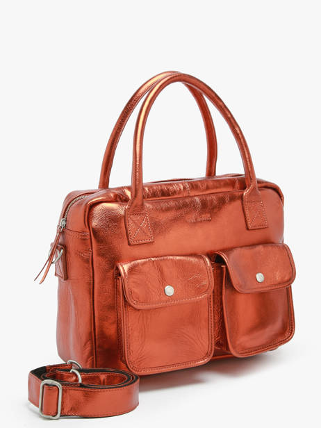 Handtas Le Dandy Ginger Leder Paul marius Oranje ginger DANDYGIN ander zicht 2