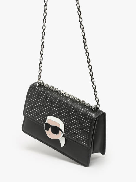 Schoudertas K Ikonic 2.0 Leder Karl lagerfeld Zwart k ikonic 2.0 246W3027 ander zicht 2