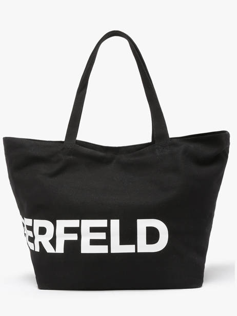 Handtas K Essential Katoen Karl lagerfeld Zwart k essential 246W3886 ander zicht 4