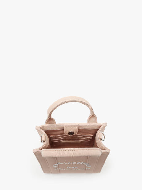 Cross Body Tas Xs Rsg Katoen Karl lagerfeld Roze rsg 246W3890 ander zicht 3