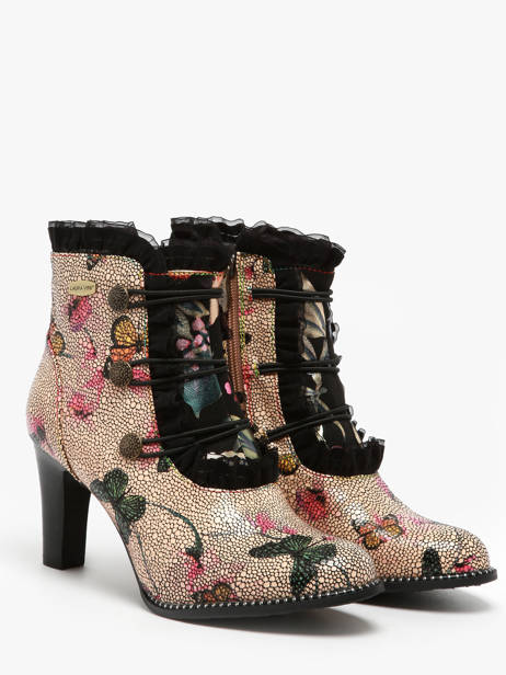 Enkellaarsjes Met Hak Uit Leder Laura vita Beige women 6520 ander zicht 2