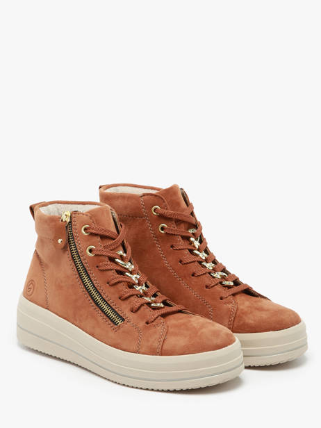 Sneakers Uit Leder Remonte Bruin women 22 ander zicht 2
