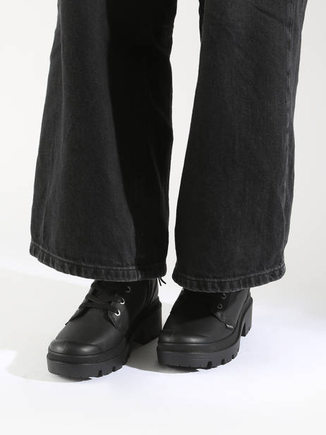 Enkellaarsjes Pallabase Uit Leder Palladium Zwart women 96905001 ander zicht 1