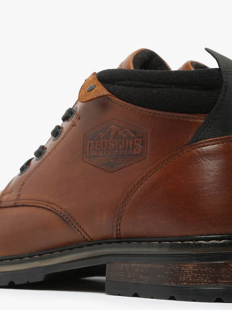 Enkellaarzen Equilibre Uit Leder Redskins Bruin men EQUILIBR ander zicht 2