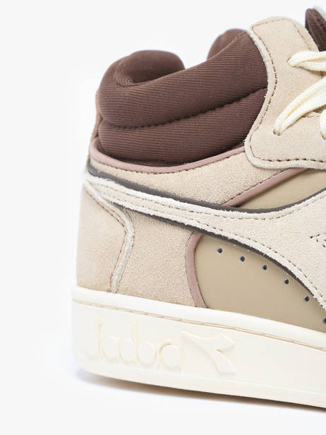 Mediumhoge Magic Sneakers Uit Leder Diadora Beige unisex 1178563 ander zicht 3