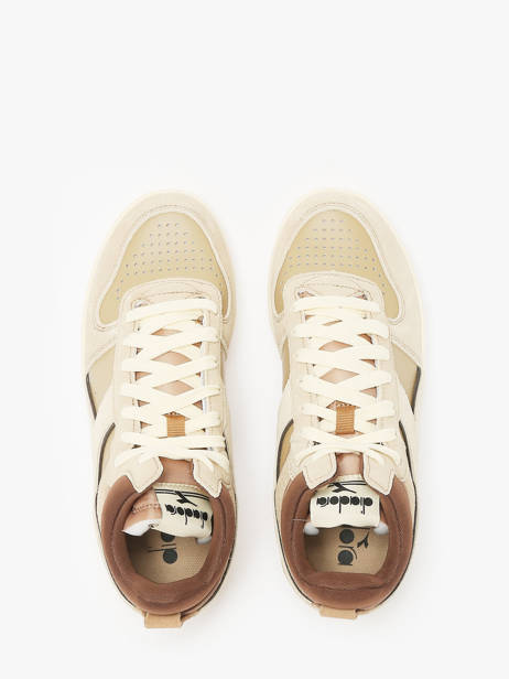 Mediumhoge Magic Sneakers Uit Leder Diadora Beige unisex 1178563 ander zicht 4