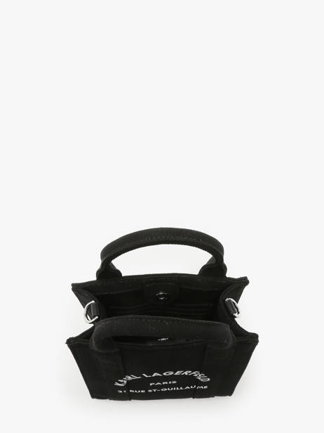 Cross Body Tas Rsg Katoen Karl lagerfeld Zwart rsg 240W3890 ander zicht 2