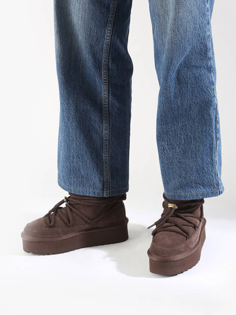 Enkellaarsjes Platform Mountain Colors of california Bruin women CYWPLA12 ander zicht 1