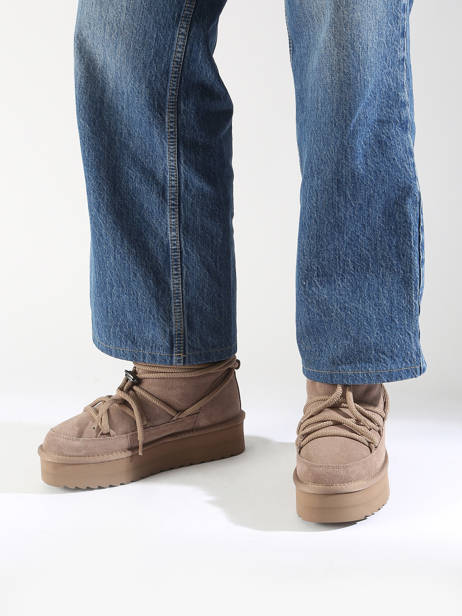 Enkellaarsjes Platform Mountain Colors of california Beige women CYWPLA12 ander zicht 1