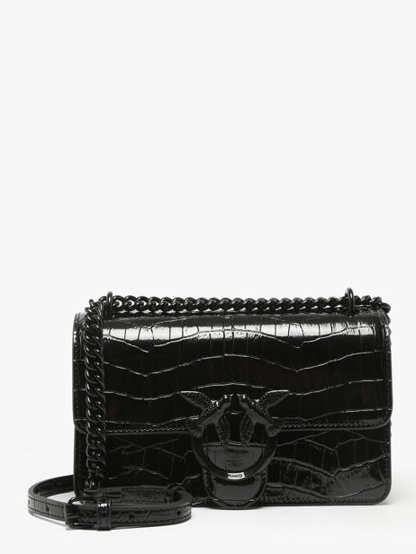 Cross Body Tas Love Bag Icon Leder Pinko Zwart love bag icon A1SY
