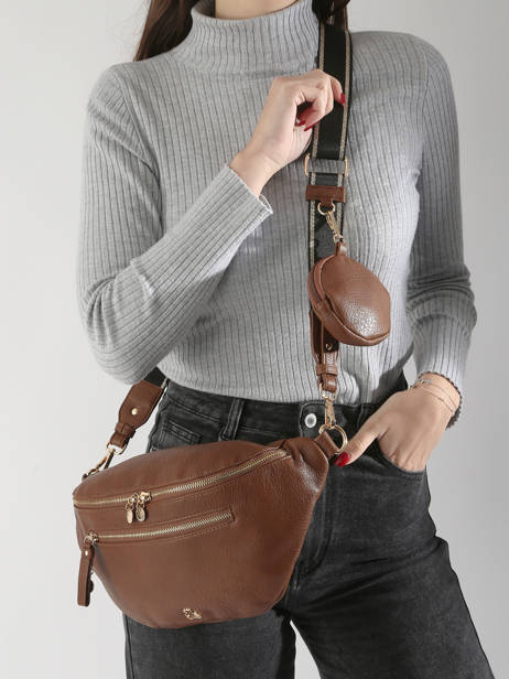 Heuptasje Lulu castagnette Bruin zip VICK ander zicht 1