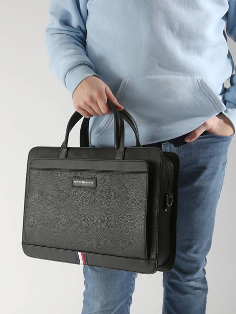Documententas Tommy hilfiger Zwart business AM12710 ander zicht 1