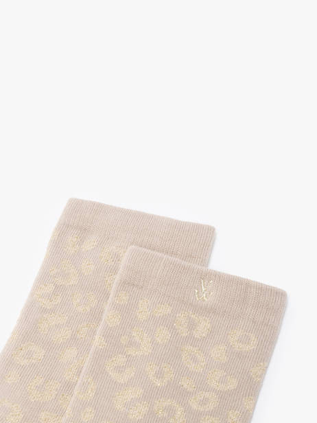 Sokken Vanessa wu Beige socks women CH005BG ander zicht 1