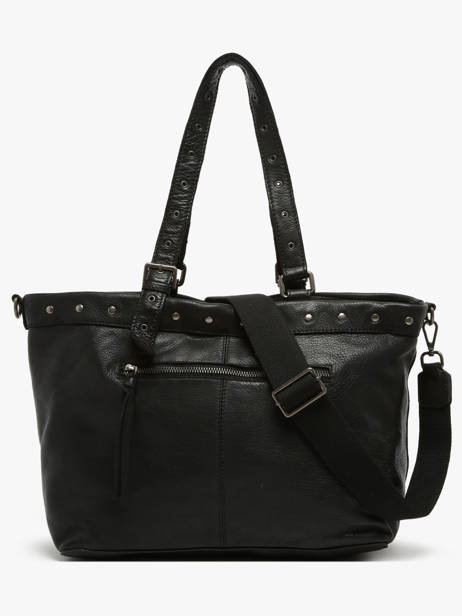 Cross Body Tas Barcelone Leder Basilic pepper Zwart barcelone BBAC01 ander zicht 4