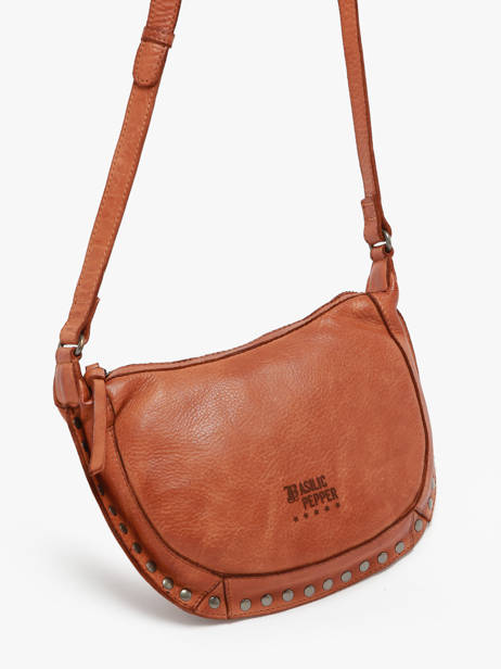 Cross Body Tas Barcelone Leder Basilic pepper Bruin barcelone BBAC05 ander zicht 2