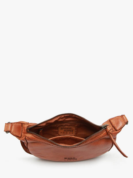 Cross Body Tas Barcelone Leder Basilic pepper Bruin barcelone BBAC05 ander zicht 3
