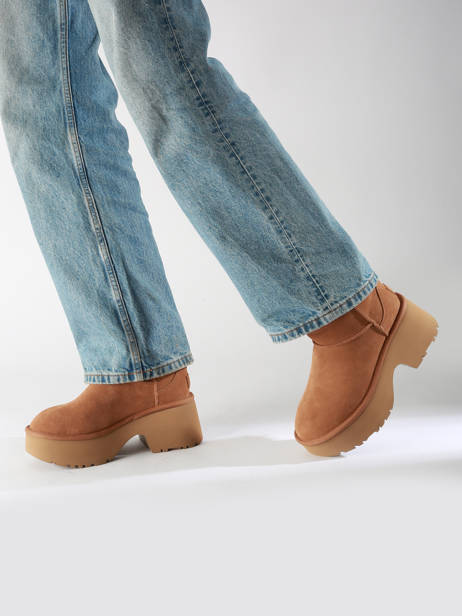 Boots Met Platformzool Classic Ultra Mini Uit Leder Ugg Bruin women 1158311 ander zicht 1