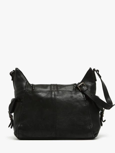 Cross Body Tas Utility Leder Basilic pepper Zwart utility BUTI08 ander zicht 4